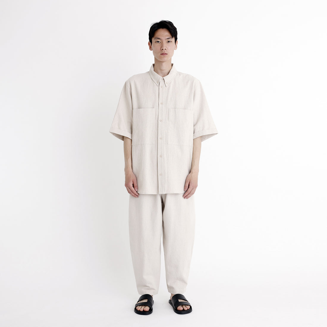 Signature Double Pockets Shirt - Oatmeal