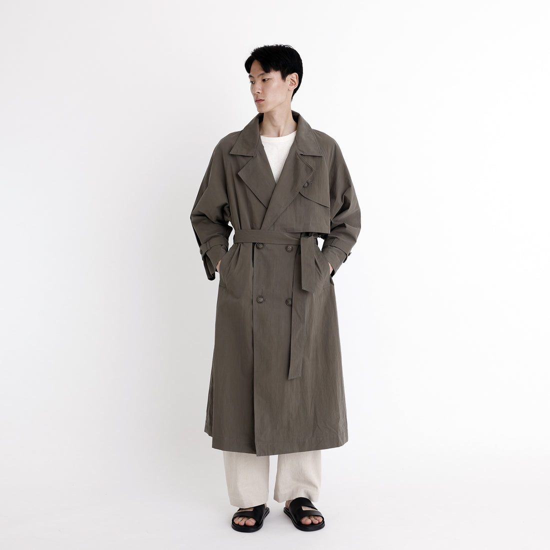 Spring Long Trench - SS23 - Dusty Olive