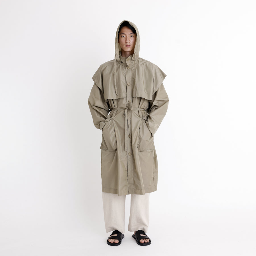 Packable Rain Trench - SS23 - Pistachio Gray