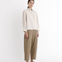 Airy Flat Hem Button Down - SS23 - Oyster