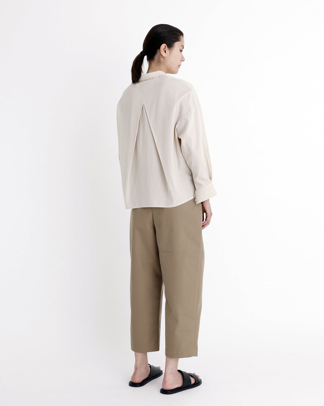 Airy Flat Hem Button Down - SS23 - Oyster