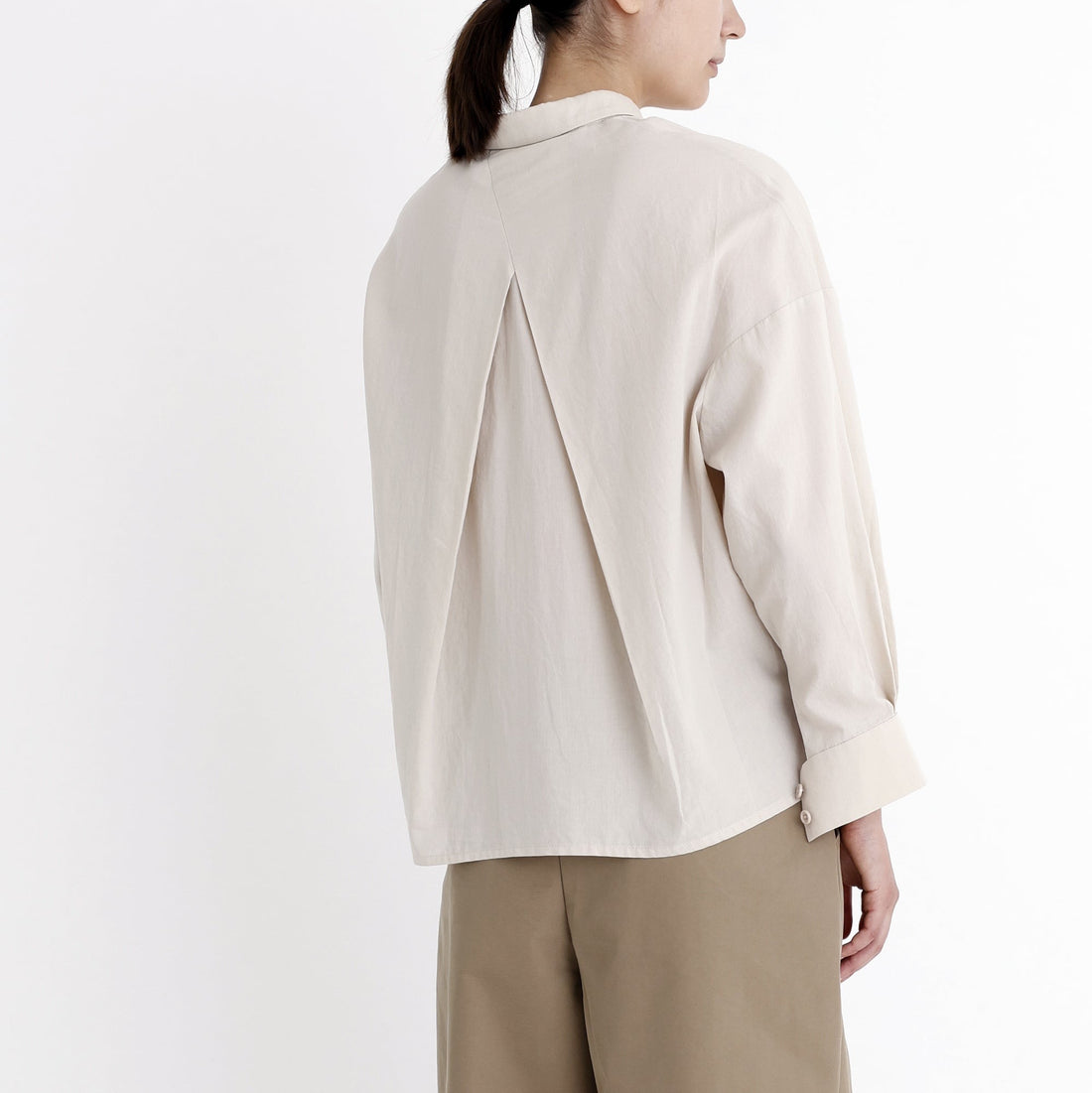 Airy Flat Hem Button Down - SS23 - Oyster