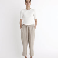 Drawstring Relaxed Trouser - SS23 - Almond